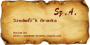 Szedmák Aranka névjegykártya