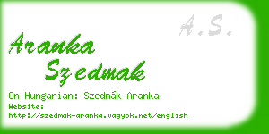 aranka szedmak business card